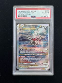 2023 Pokemon Sword & Shield Crown Zenith Full Art Darkrai VSTAR #GG50 PSA 10 GEM MINT