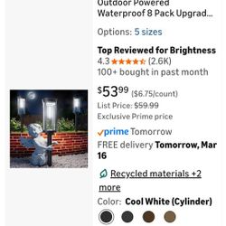 Solar Pathway Lights Outdoor Powered 