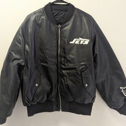 New York Jets / NFL Jeff Hamilton Reversible Leather Jacket
