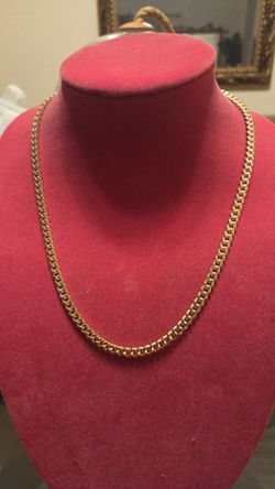 14k gold Cuban link chain 20 in