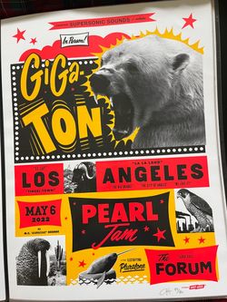 Pearl Jam LA Forum 2022 Ames Bros. Poster — Signed 84/130 — $125
