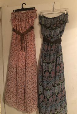 Pink and Blue Flowered size XL woman sundresses ($20 ea)