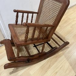 Vintage Rocking Chair And High Chair 