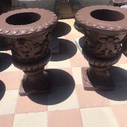 New Flower Pots Made Out Of Cement Perfect Gift 