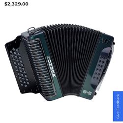 Hohner Corona C-II FBbEb Accordion Green to Gold