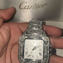 Moissanite Silver Watch 