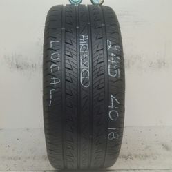 1 Tire 245 40 18 Fuzion UHP Sport AS high tread no repairs