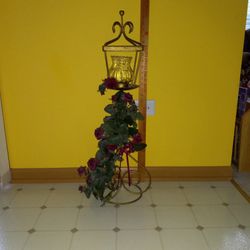 30" Decorative Metal Candle Lamp Post