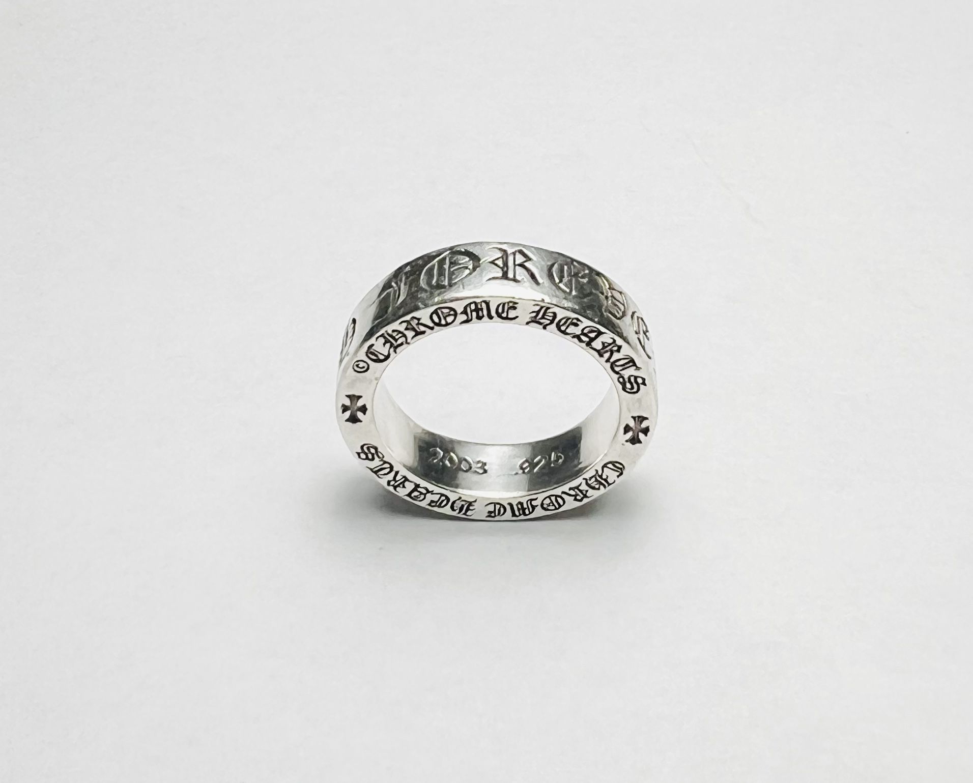 CHROME HEARTS FOREVER 6MM SPACER RING Sterling Silver size 7