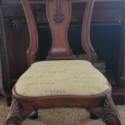 Antique Carved Wood Chair (39 X 18)