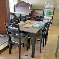 ROKANNE 7 PIECES DINING ROOM SET By ASHLEY 