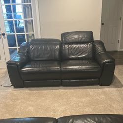 Two Leather Movie Recliner Sets 