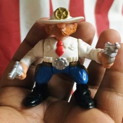 Vintage 1996 Fisher Price Cowboy Sheriff Toy Figure Great Adventures Wild Western Town