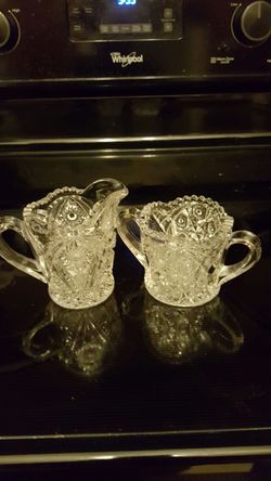 Matching garment Vintage Creamer and Sugar Bowl