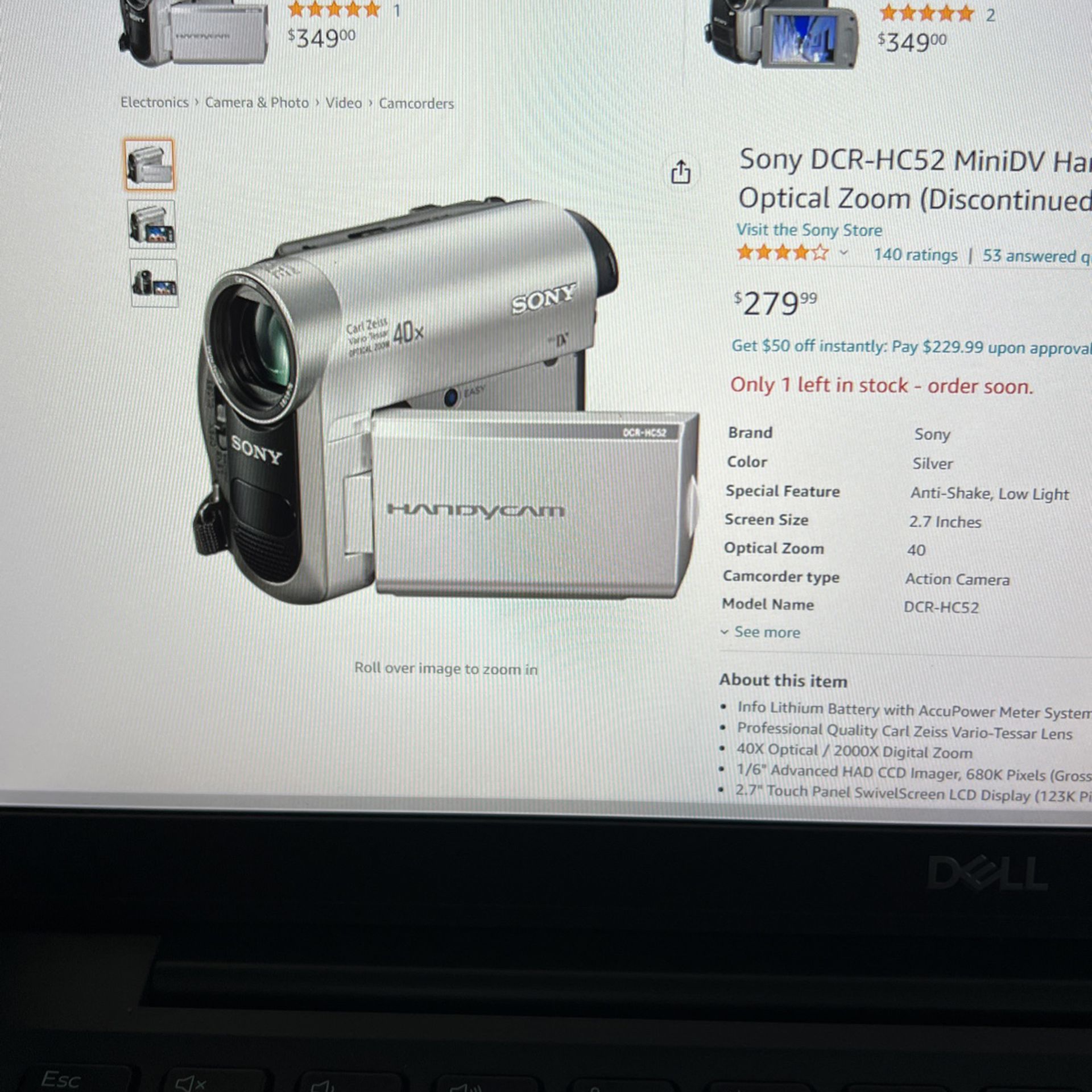 Sony DCR HC52 MiniDV Handycam Camcorder