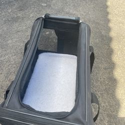 Pet carrier toys, and food and water bowls