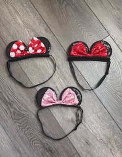 3 Sequin Minnie Mouse Ears