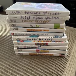 Nintendo Wii Games Lot