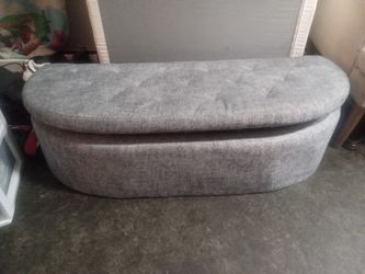 Gray Ottoman WITH STORAGE