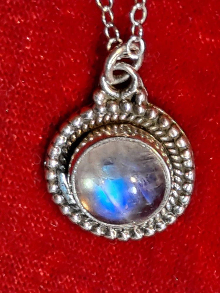 Moonstone & Silver Necklace