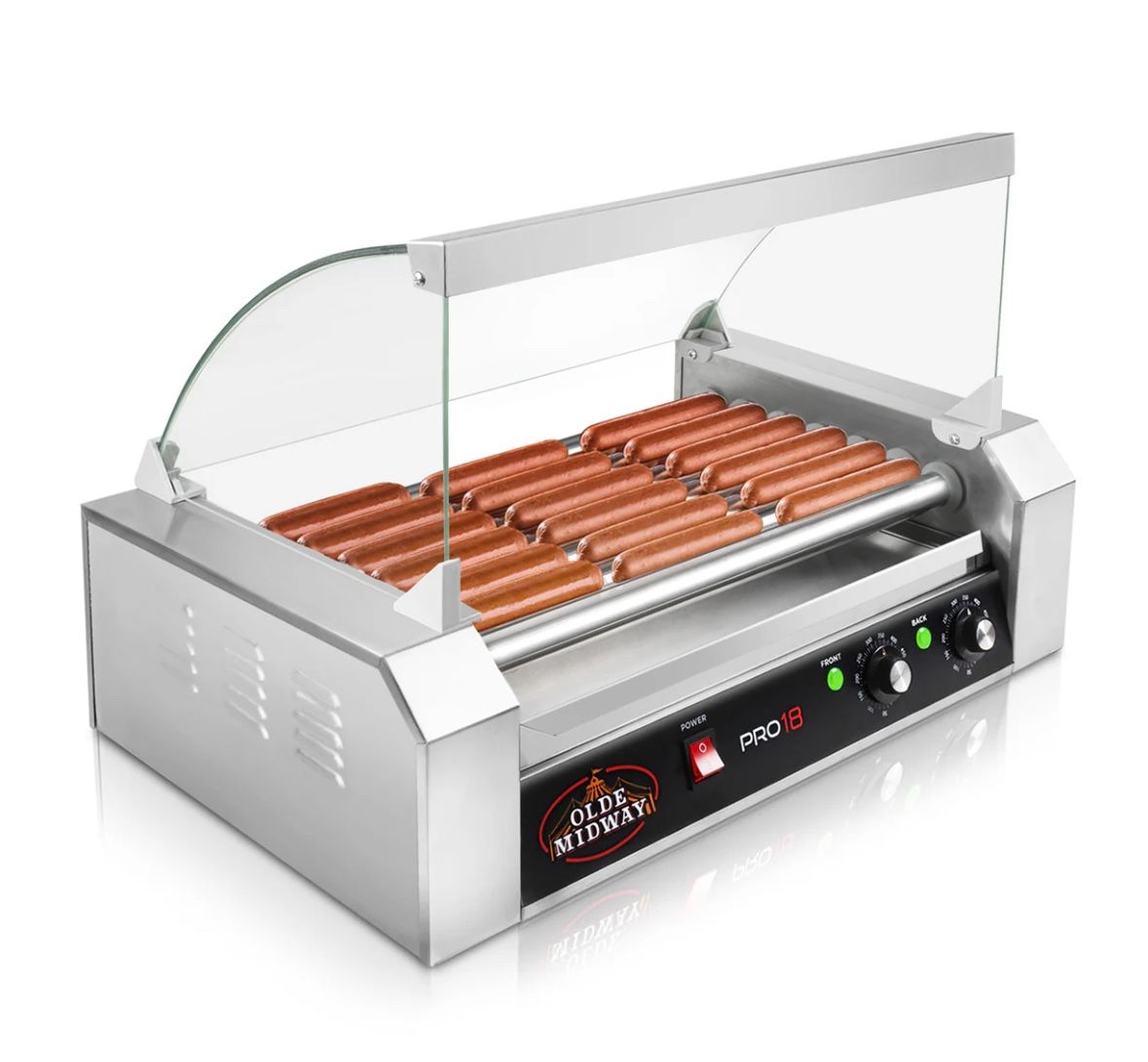 Unopened PRO 18 Premium Hot Dog Roller Grill with Cover