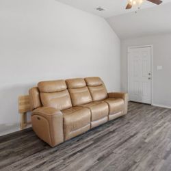 Powered Leather Couch