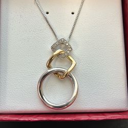 Silver & 14k Necklace 