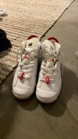 Air Jordan 6 White Red Sneakers