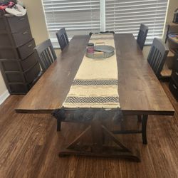 Farmhouse Table W/4 Chairs