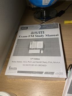 ASM Study Manual for Exam FM - Actuary 