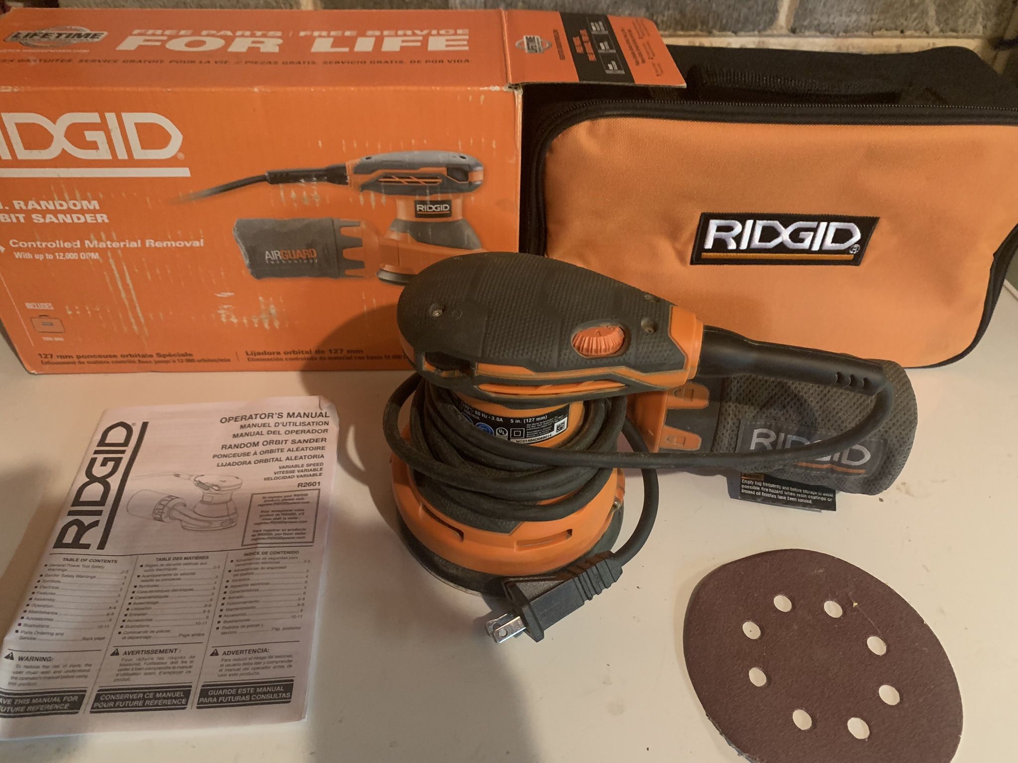 Ridgid Orbital Sander