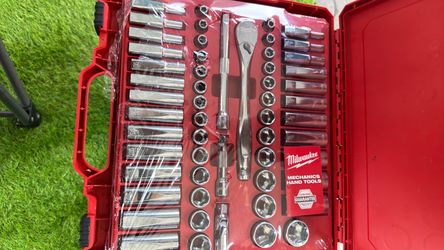 3/8 in. Drive SAE/Metric Ratchet and Socket Mechanics Tool Set (56-Piece)