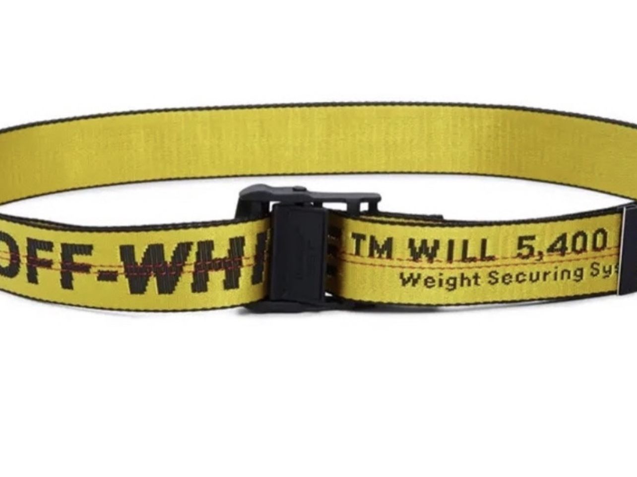NWT AUTHENTIC OFF-WHITE YELLOW INDUSTRIAL BELT