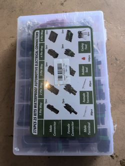 376Pcs 25 Kits Waterproof Automotive Electrical Connectors 1/2/3/4/6 Male & Female