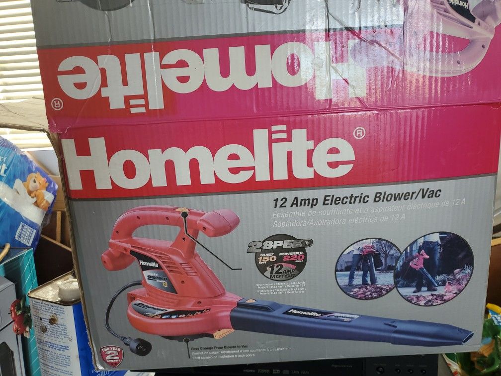 Homelite Brand New Leaf Blower/vac