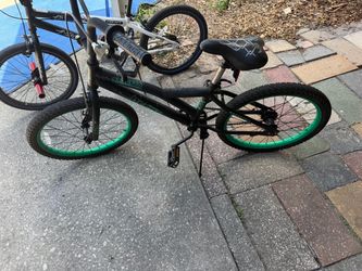 BMX Bike Black with Green Rims