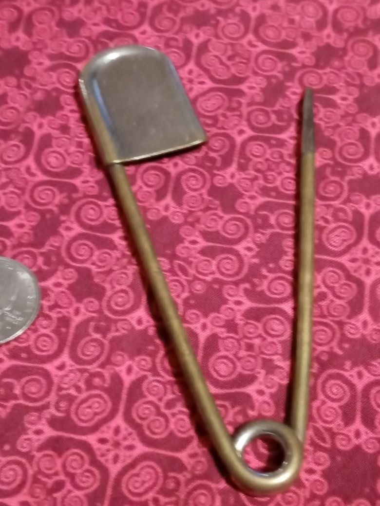 Large Oversized Metal Diaper Pin!!