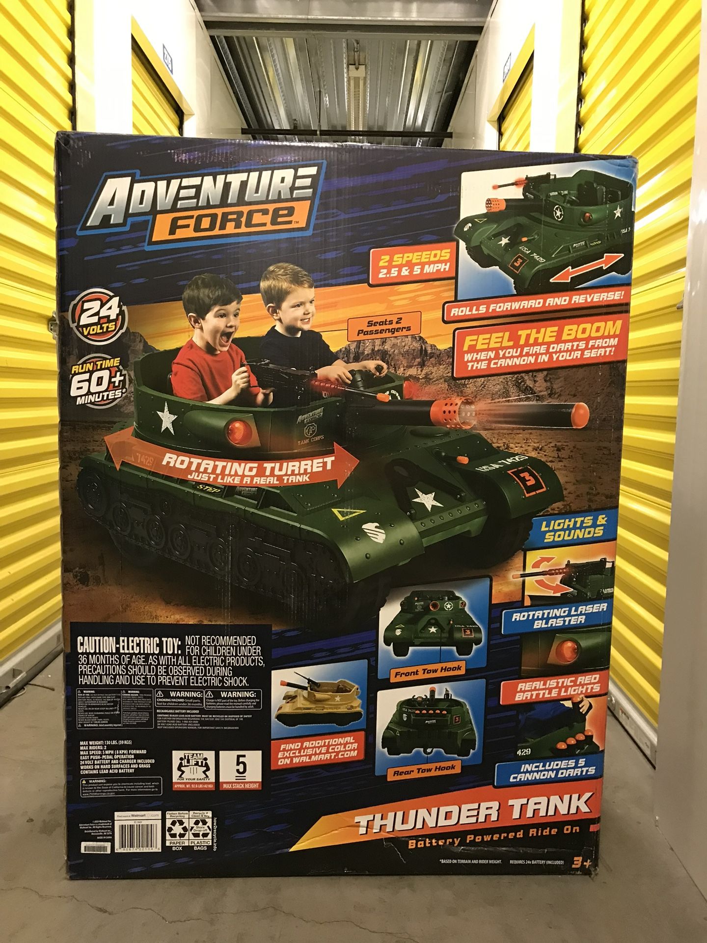 Adventure Force Thunder Tank Ride On 24 Volt
