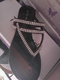 Thong Rhinestone Woman's New In Box Size 6