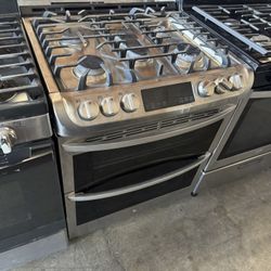 Lg Double Oven Gas Range With 90 Day Warranty Only $499 Located At 3202 Waterloo Rd. In Stockton