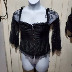 Corset Top with Mesh Lace Size 2X 
