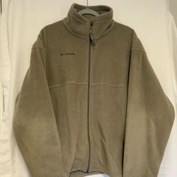 Columbia Men's Steens Mountain Beige Full Zip Fleece Midweight Jacket  XL