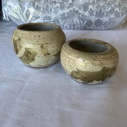 Hand Made pottery Set Of 2