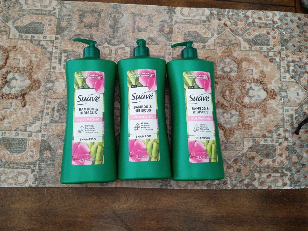 Suave Shampoos for 3 - 28 fl. oz. Each