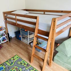 Gladwell Twin Solid Pine Twin Loft Bed