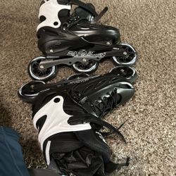 Mens Papaison 100mmAdult Kid 3 Wheel Roller Blades Adjustable Skates Cardio  size XL 7-10.5