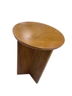 New wood modern side table mcm style 22”