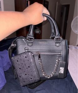 Madden NYC Black Handbag and Wallet Set