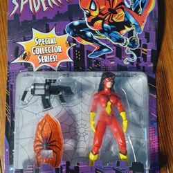 Spiderman Spiderwoman Figure Black Widow Assault Gear