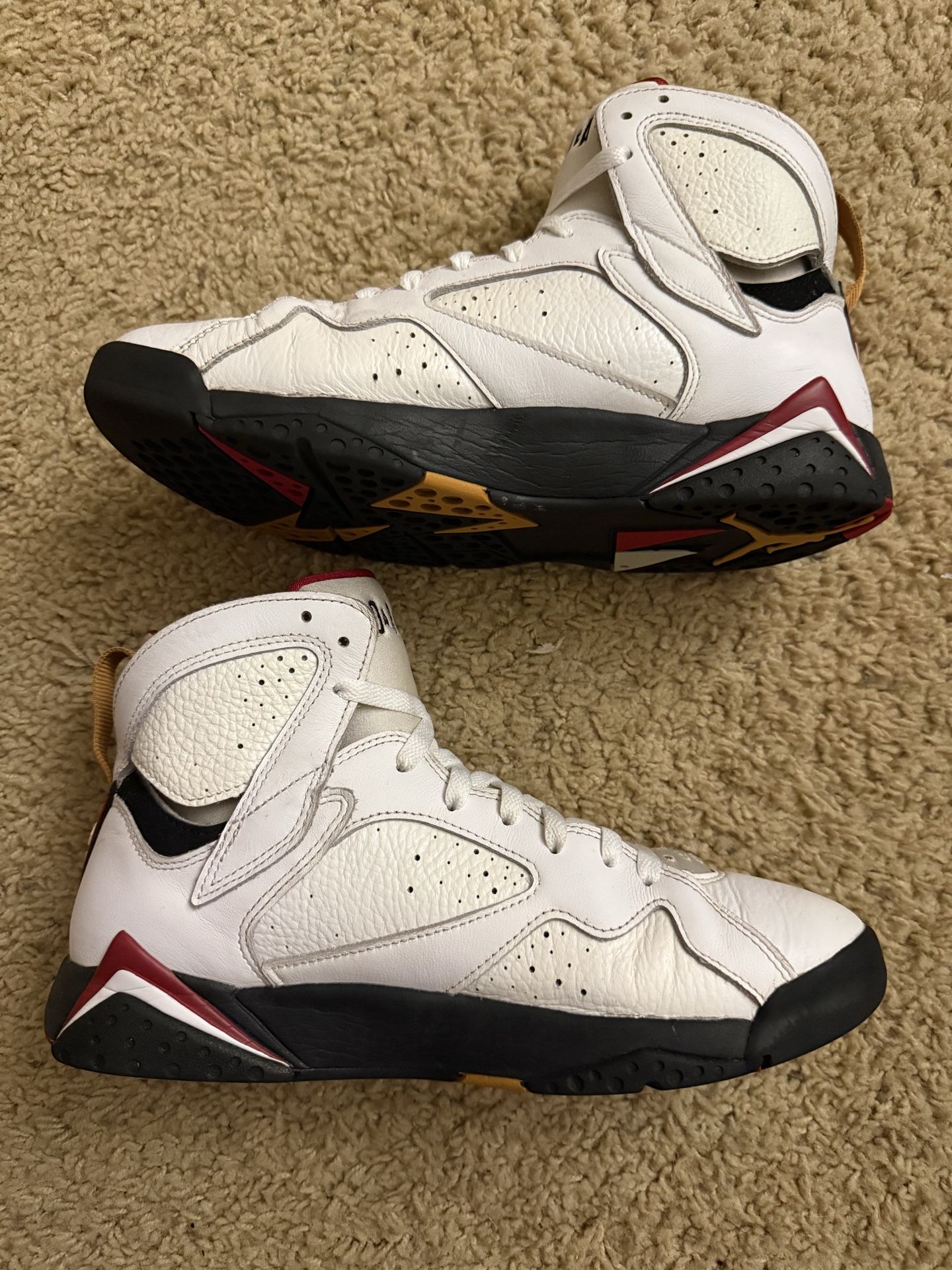 Size 8.5 (Pre owned, no box) - 2022 Air Jordan 7 retro cardinal